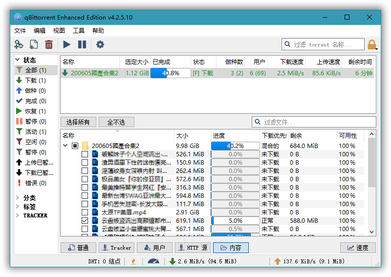 qBittorrent 4.2.5.12 增强版 - 40d7123e 723b 4930 8176 fd38ee79b9b3